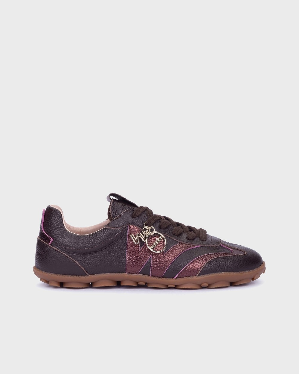 Zapatillas deportiva de mujer en piel nubia 05 wonders - Marrón oscuro Marrón oscuro-1