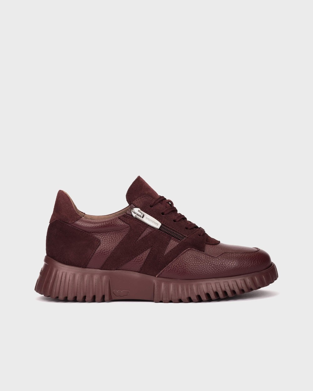 Zapatillas deportiva de mujer en piel flexfly 24 wonders - Burdeos Burdeos-1