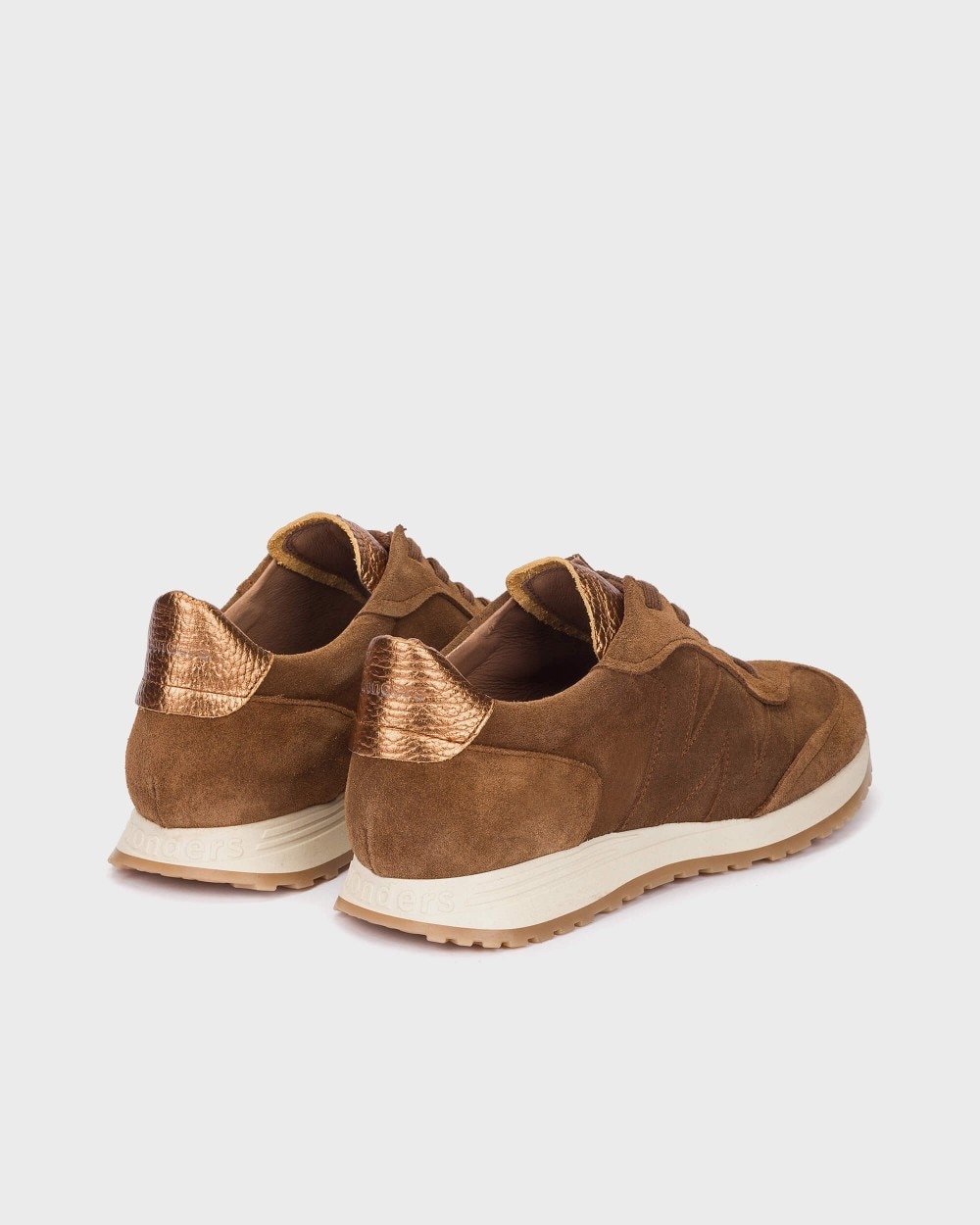 Zapatillas deportiva de mujer en piel towanda 11 wonders - Marrón Marrón-2