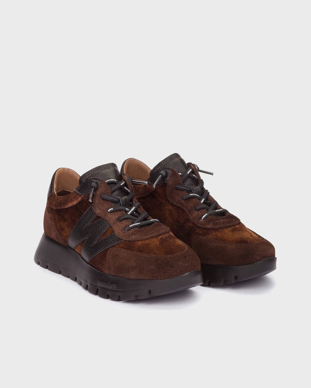 Zapatillas deportiva de mujer en piel odisei 111 wonders - Marrón oscuro Marrón oscuro-3
