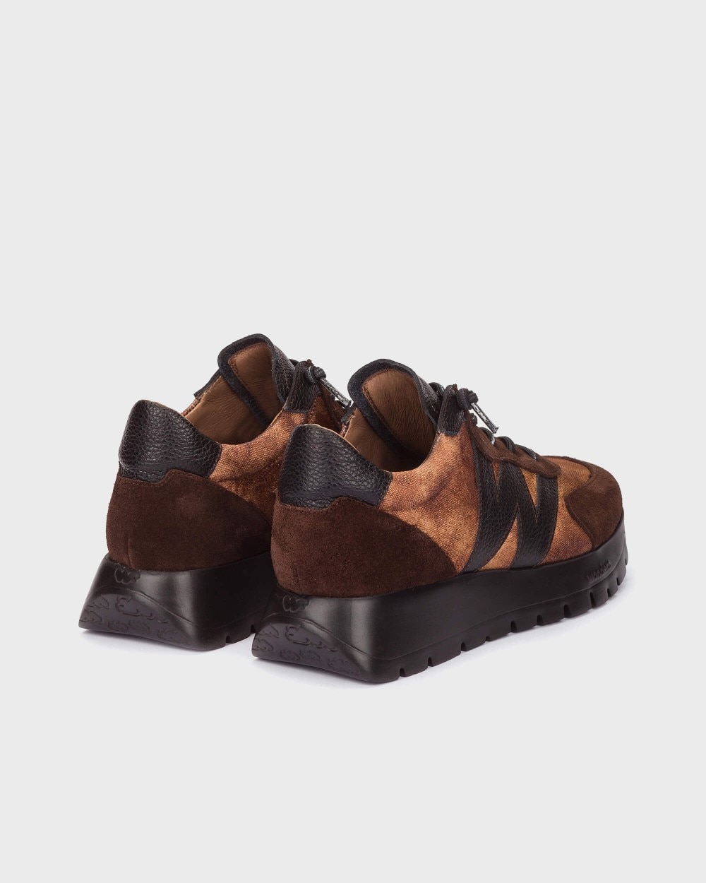 Zapatillas deportiva de mujer en piel odisei 111 wonders - Marrón oscuro Marrón oscuro-2