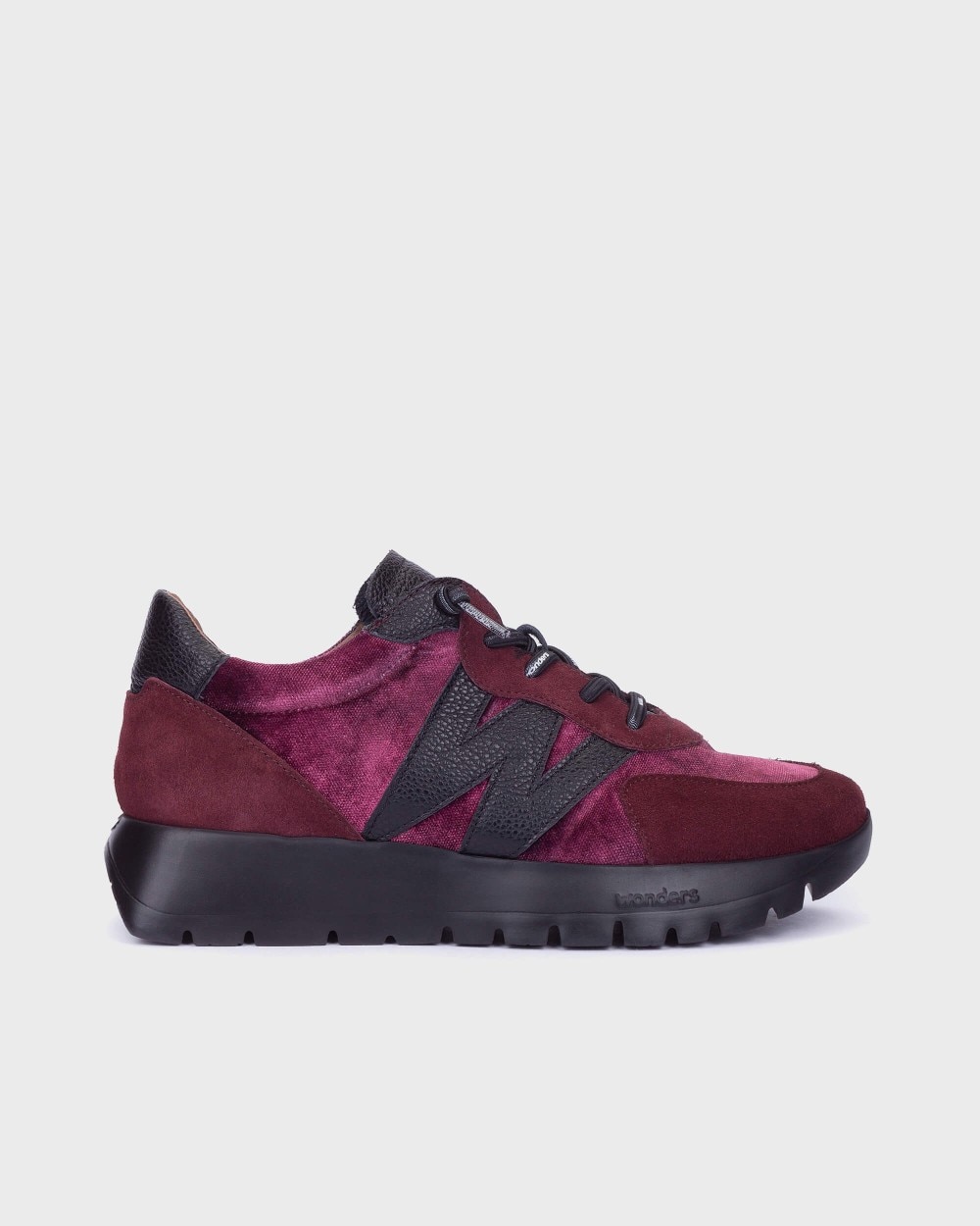 Zapatillas deportiva de mujer en piel odisei 111 wonders - Burdeos Burdeos-1