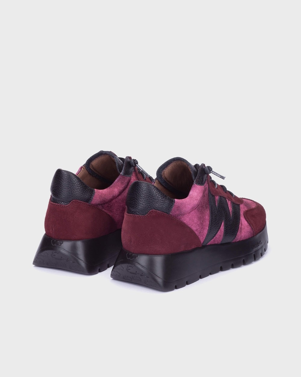 Zapatillas deportiva de mujer en piel odisei 111 wonders - Burdeos Burdeos-2