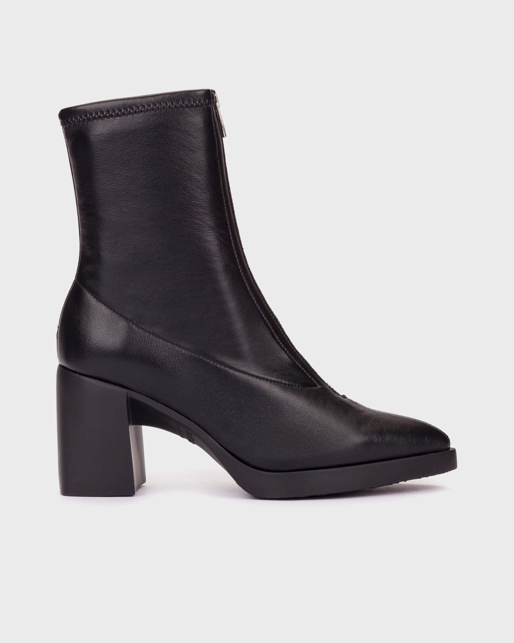 Botines de mujer en piel vera 04 wonders - Negro Negro-1
