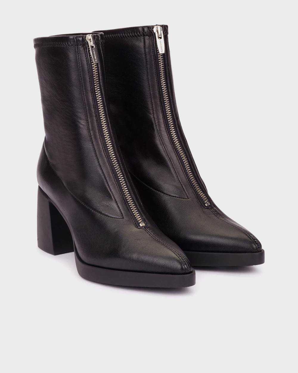 Botines de mujer en piel vera 04 wonders - Negro Negro-3