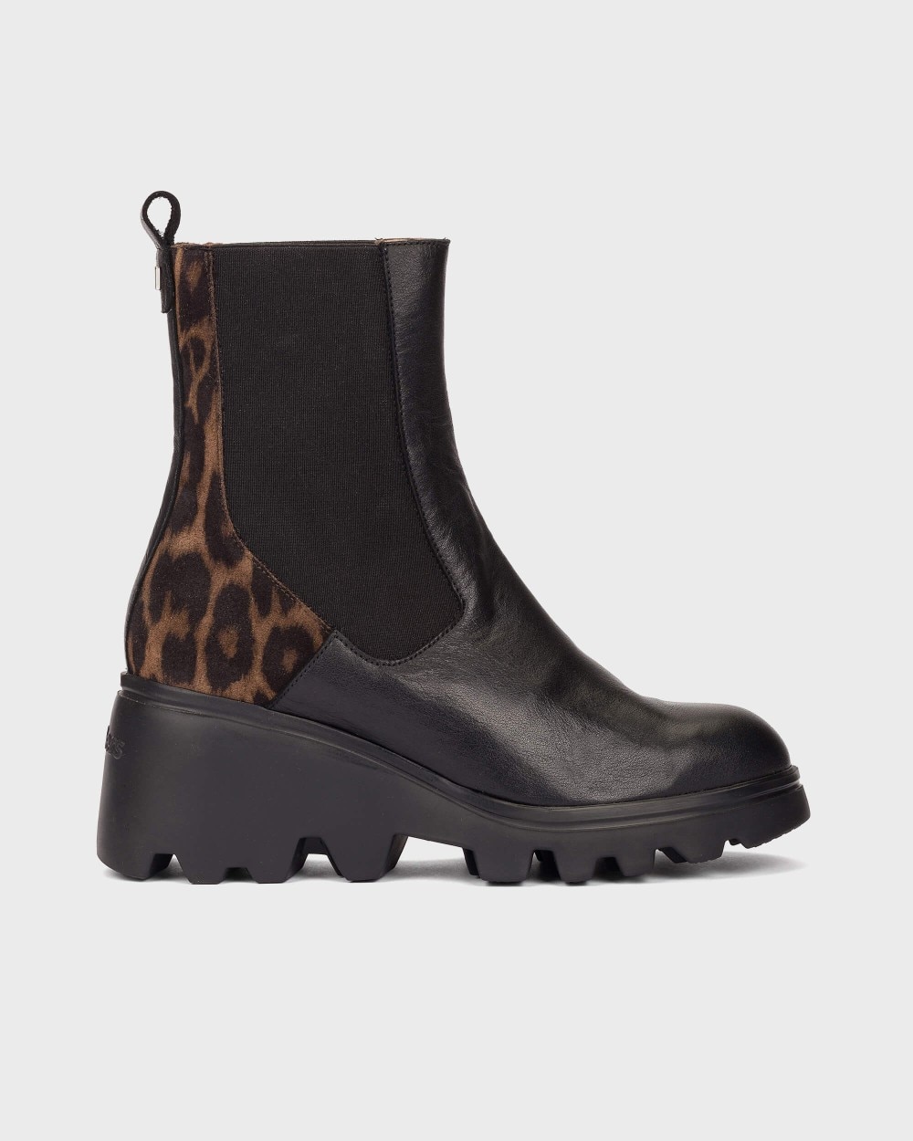 Botines con suela track de mujer en piel toronto 32 wonders - Negro Negro-1