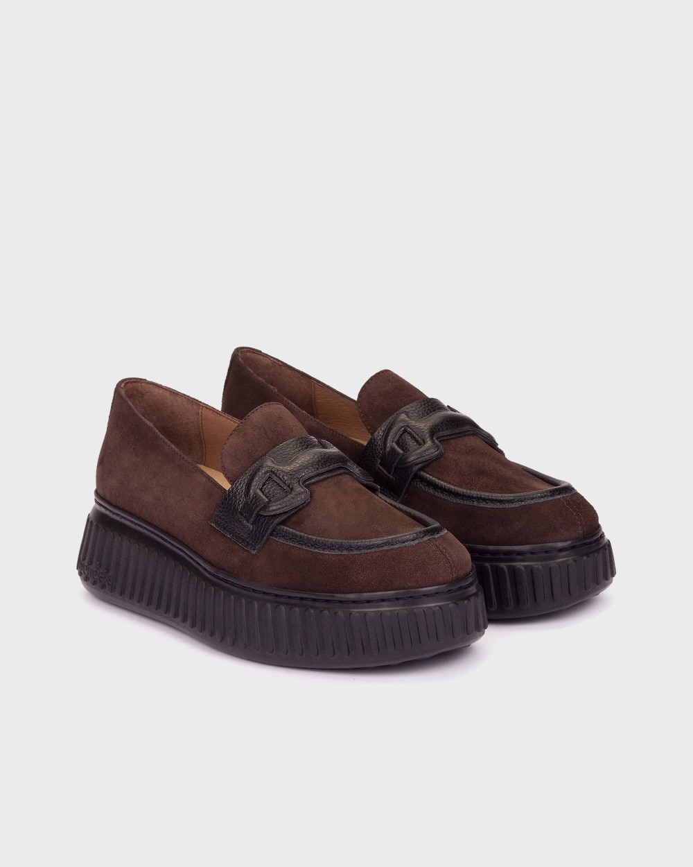 Mocasines de mujer en piel xfly 03 wonders - Marrón oscuro Marrón oscuro-3