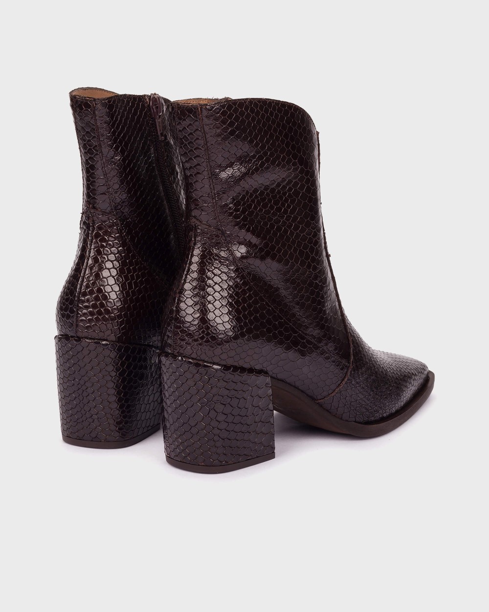 Botines de mujer en piel duna 02 wonders - Marrón oscuro Marrón oscuro-3