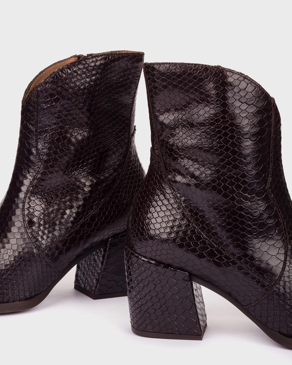Botines de mujer en piel duna 02 wonders - Marrón oscuro Marrón oscuro-4