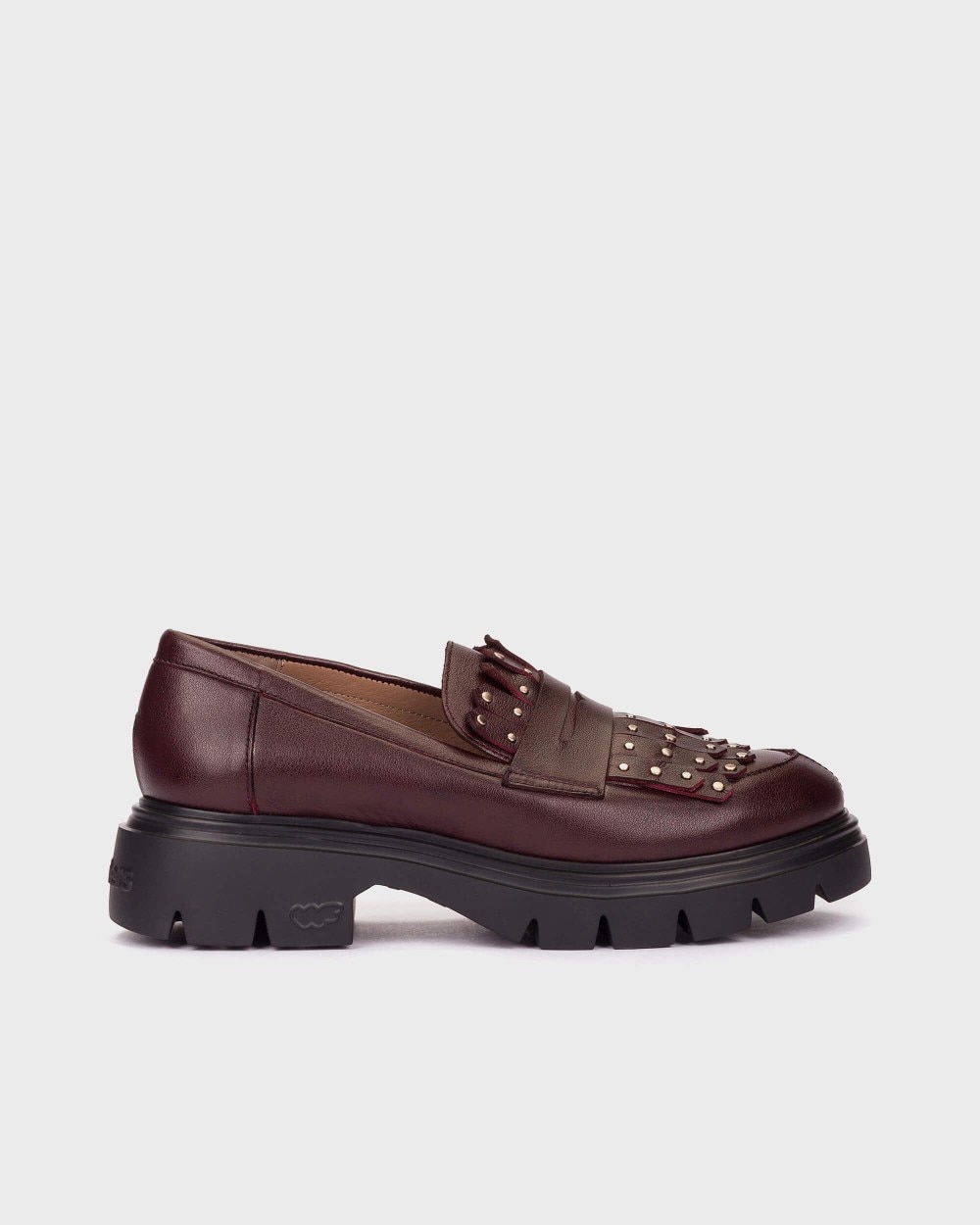 Imagen 0 de Mocasines de mujer en piel bones 15 wonders Burdeos