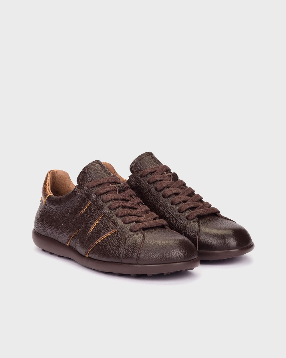 Zapatillas deportiva de mujer en piel flyfit 10 wonders - Marrón oscuro Marrón oscuro-3