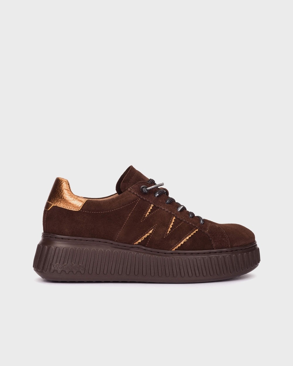 Zapatillas deportiva de mujer en piel xfly 01 wonders - Marrón oscuro Marrón oscuro-1