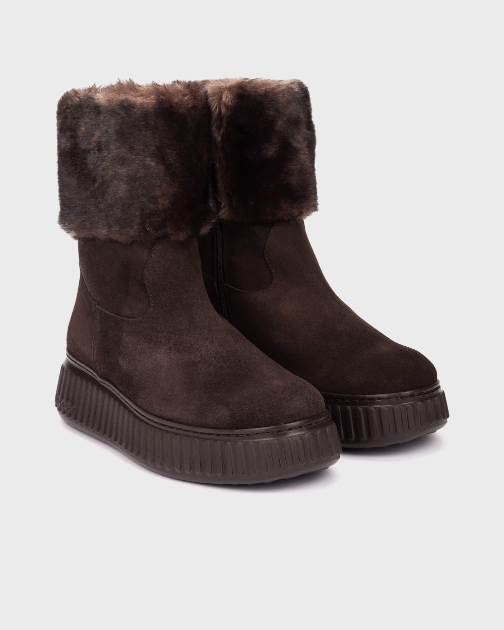 Botines de mujer en piel xfly 06 wonders - Marrón oscuro Marrón oscuro-4
