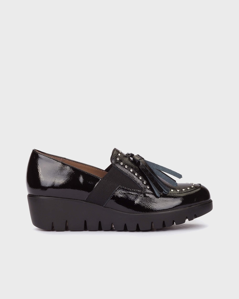 Mocasines de mujer en piel fly 361 wonders - Negro Negro-1
