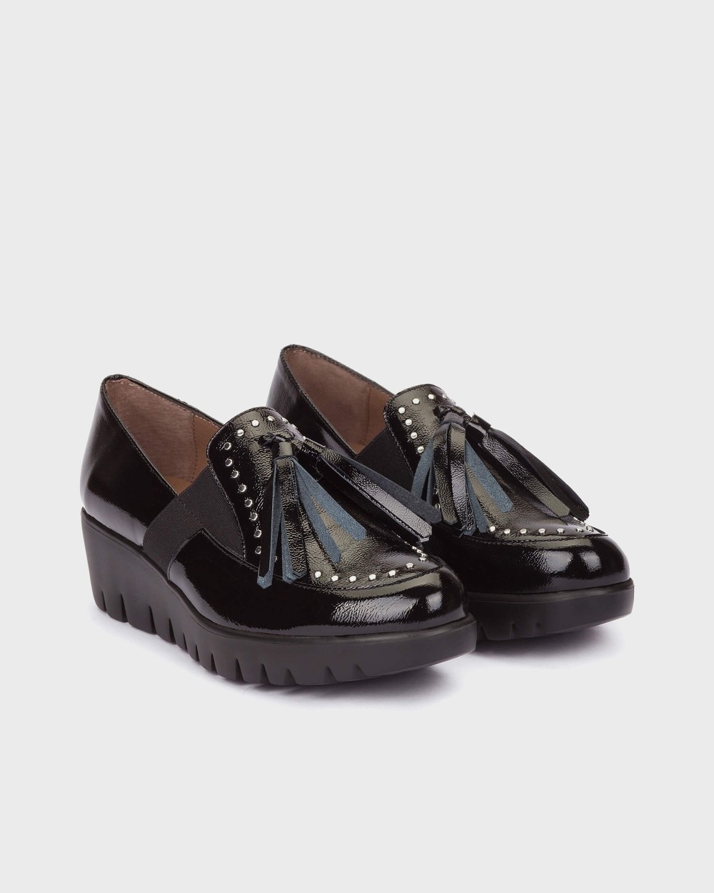 Mocasines de mujer en piel fly 361 wonders - Negro Negro-3