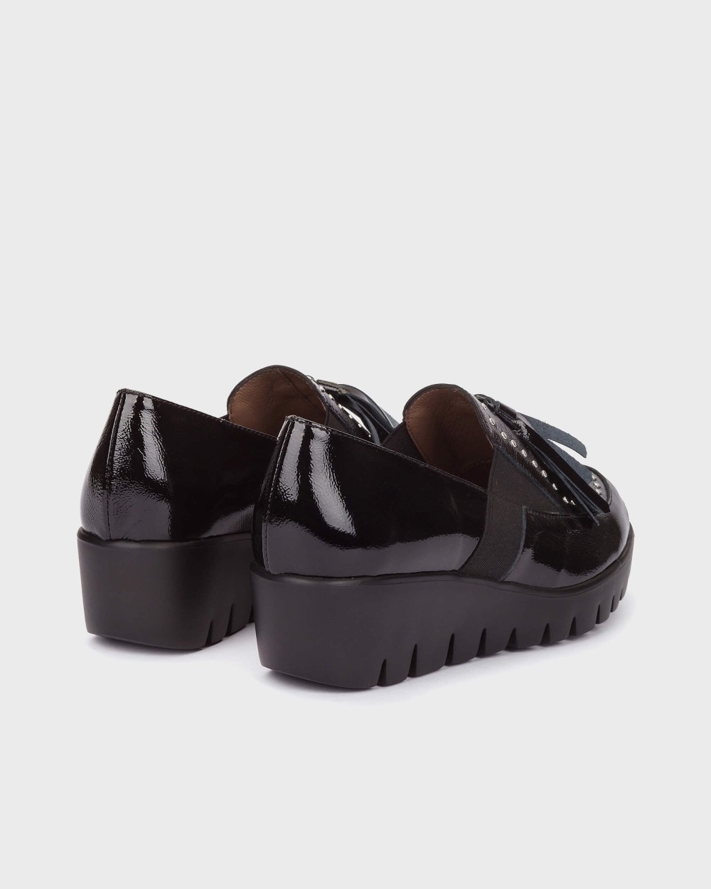 Mocasines de mujer en piel fly 361 wonders - Negro Negro-2