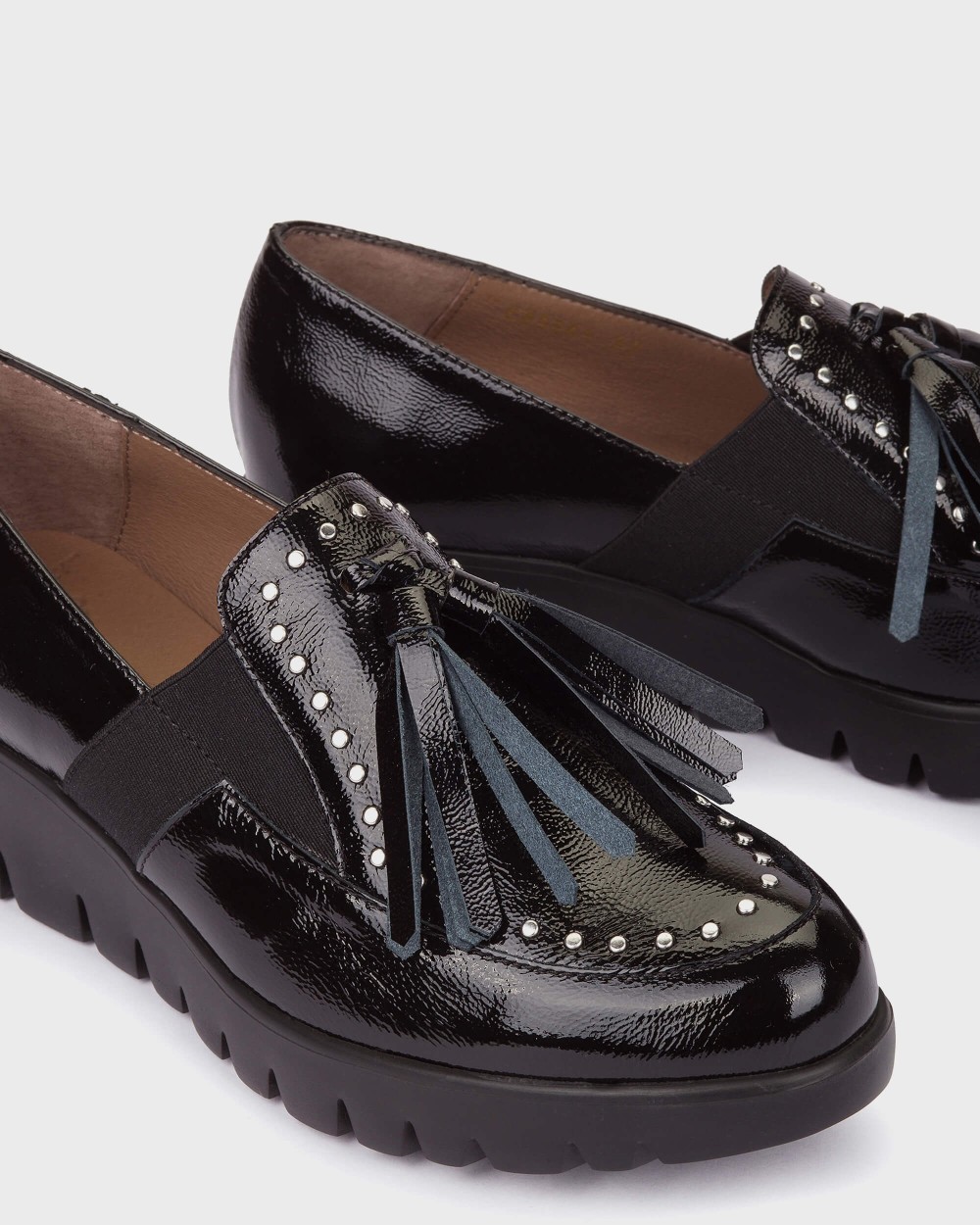 Mocasines de mujer en piel fly 361 wonders - Negro Negro-4