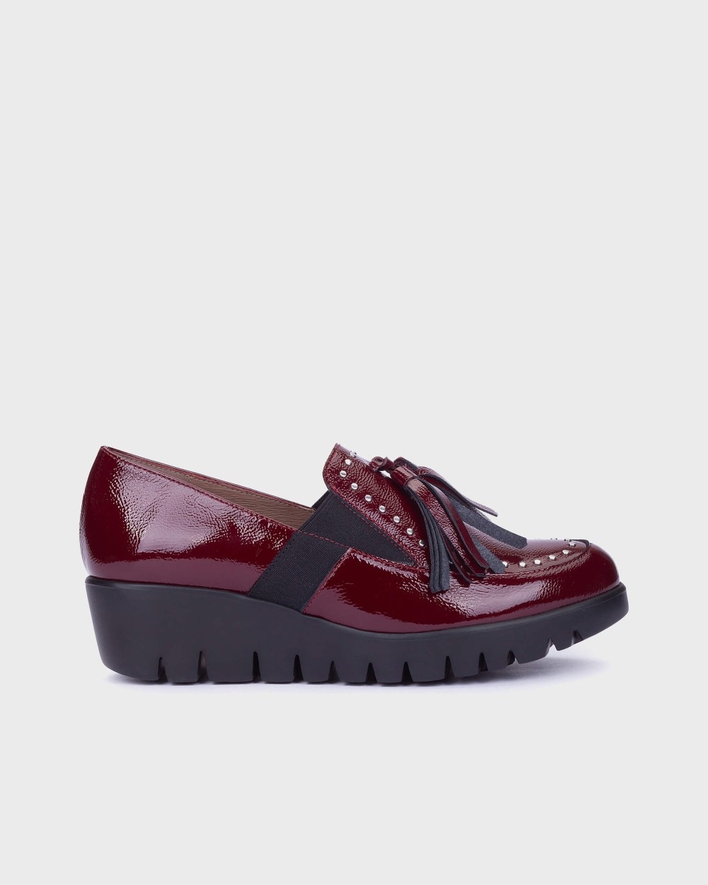 Mocasines de mujer en piel fly 361 wonders - Burdeos Burdeos-1