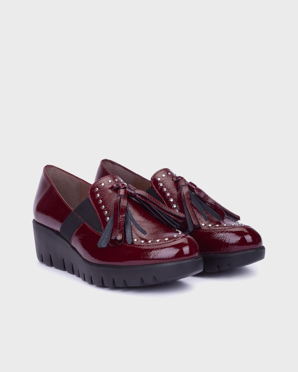 Mocasines de mujer en piel fly 361 wonders - Burdeos Burdeos-3