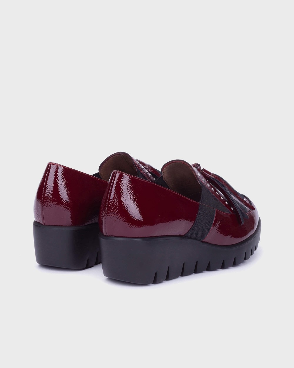 Mocasines de mujer en piel fly 361 wonders - Burdeos Burdeos-2