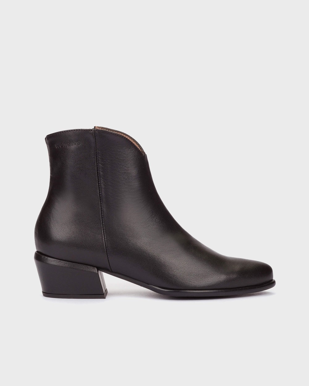 Botines de mujer en piel fei 01 wonders - Negro Negro-1