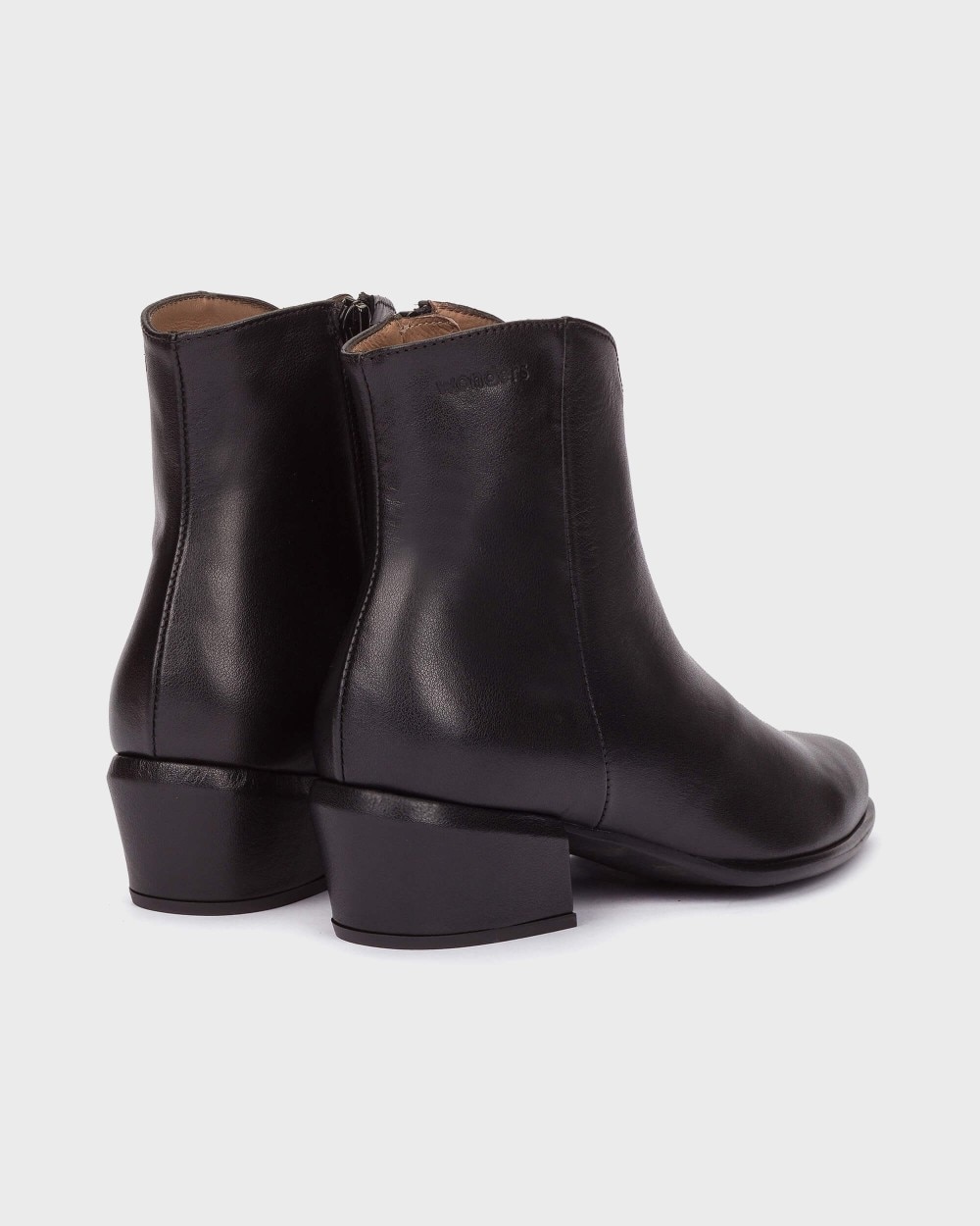 Botines de mujer en piel fei 01 wonders - Negro Negro-2
