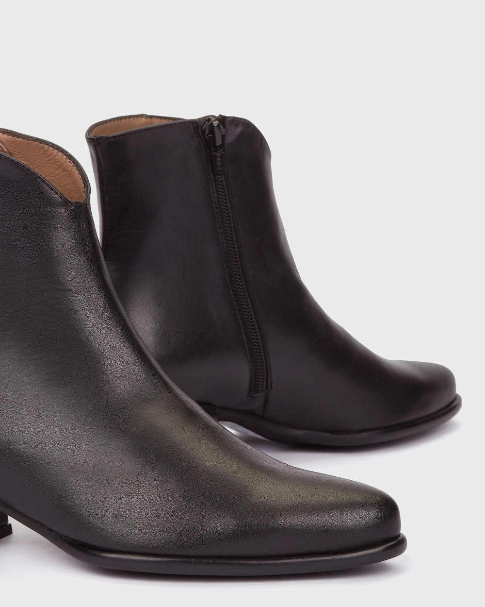 Botines de mujer en piel fei 01 wonders - Negro Negro-4
