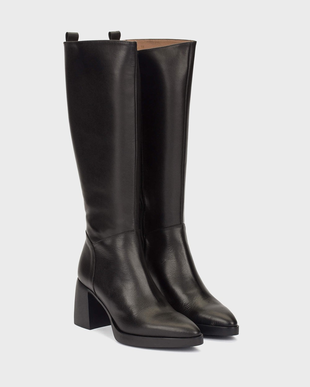 Botas de mujer en piel vera 02 wonders - Negro Negro-2