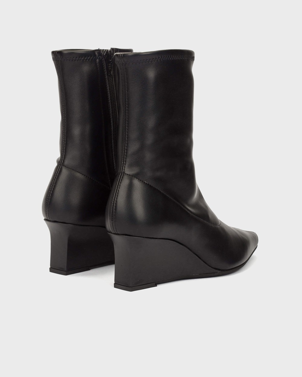 Botines de mujer en cuero sintético nola 03 wonders - Negro Negro-2