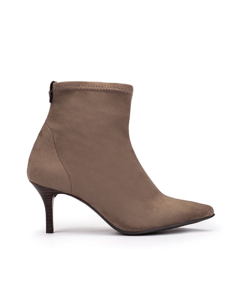 Imagen 0 de Botines de mujer de tejido en color topo