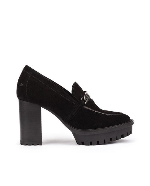 Imagem 0 de Sapatos de salto de mulher em pele preta
