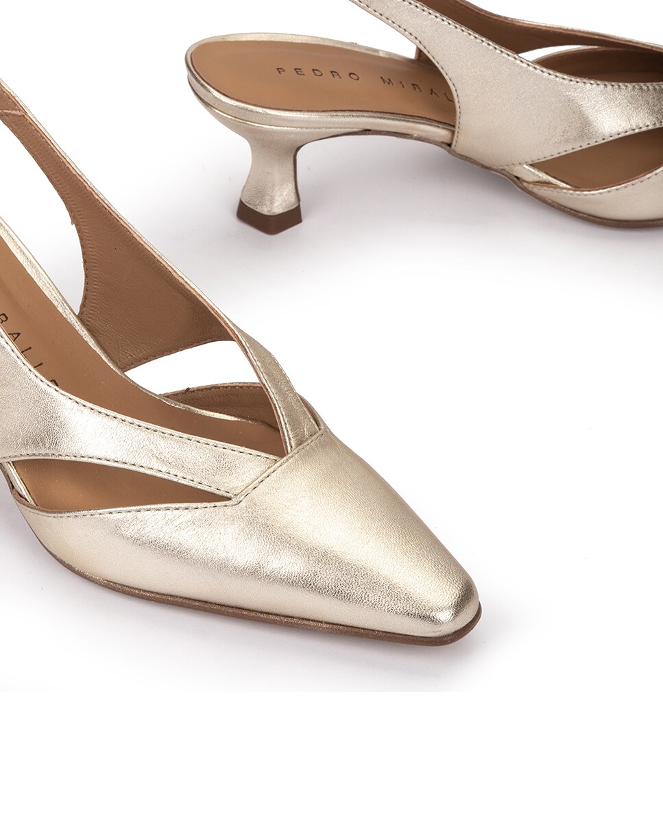 Tacón Bajo Zapatos Salon Dorados El Corte Ingles Tacon Ancho