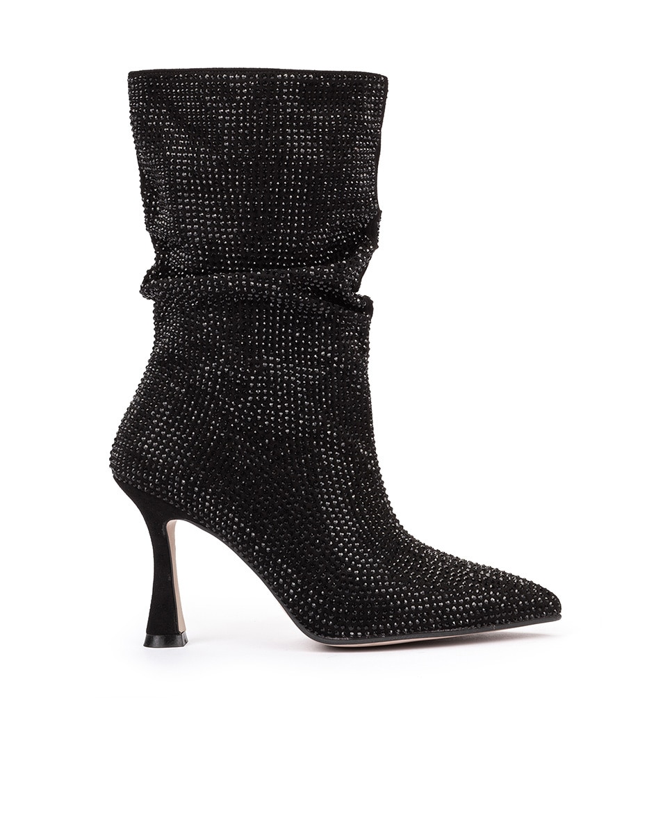 Botas de mujer efecto arrugado con tacón
