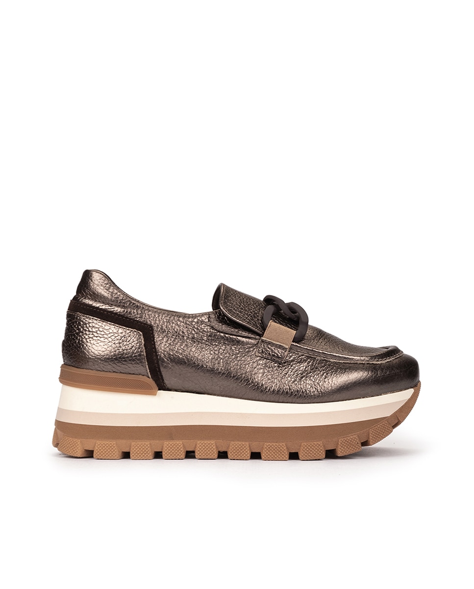 Weekend by Pedro Miralles - Zapatos de mujer estilo mocasín deportivo con adorno.