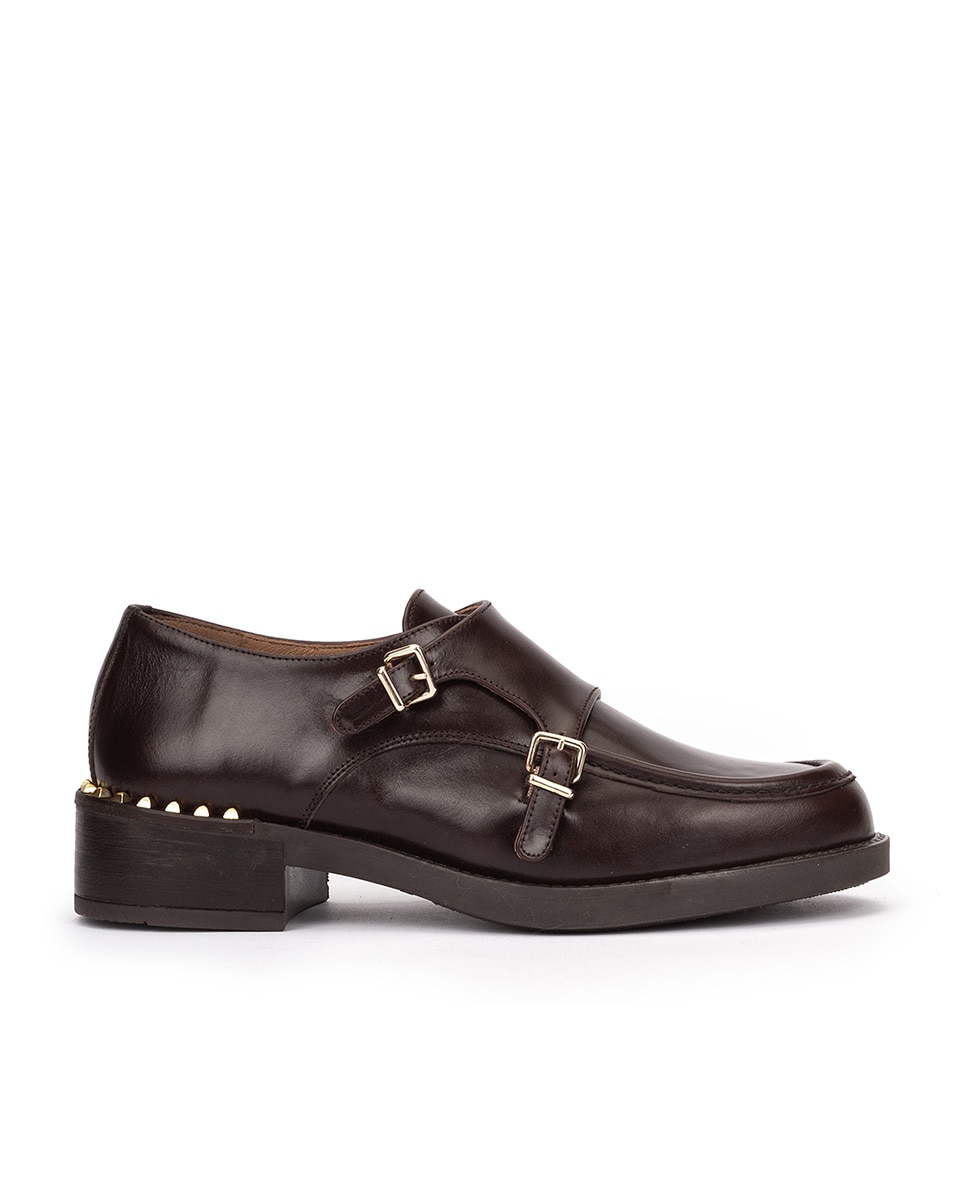 Pedro Miralles - Bluchers de mujer de piel con hebilla.
