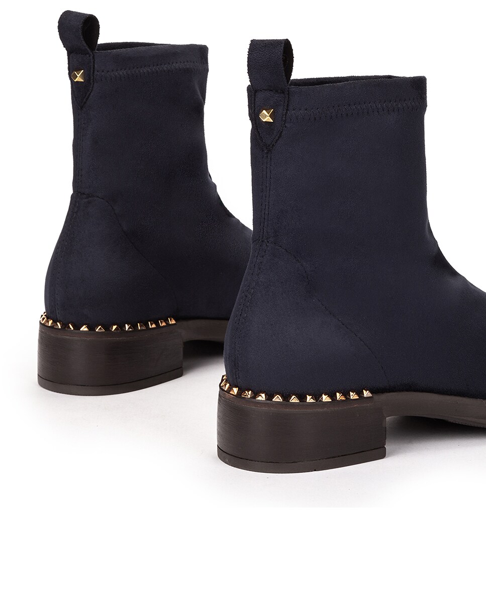 Botines Planos Botin Azul Marino Mujer El Corte Ingles Botines De