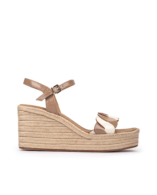 Imagen 0 de Sandalias de cuña de mujer bicolor