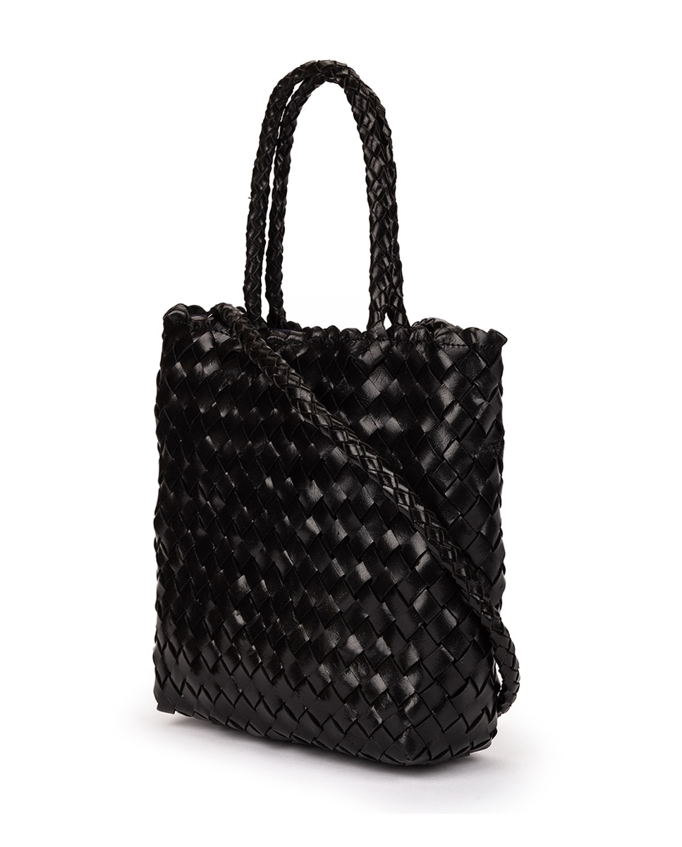 Bandolera de mujer multiposición de piel trenzada - Pedro Miralles - Negro Negro-3