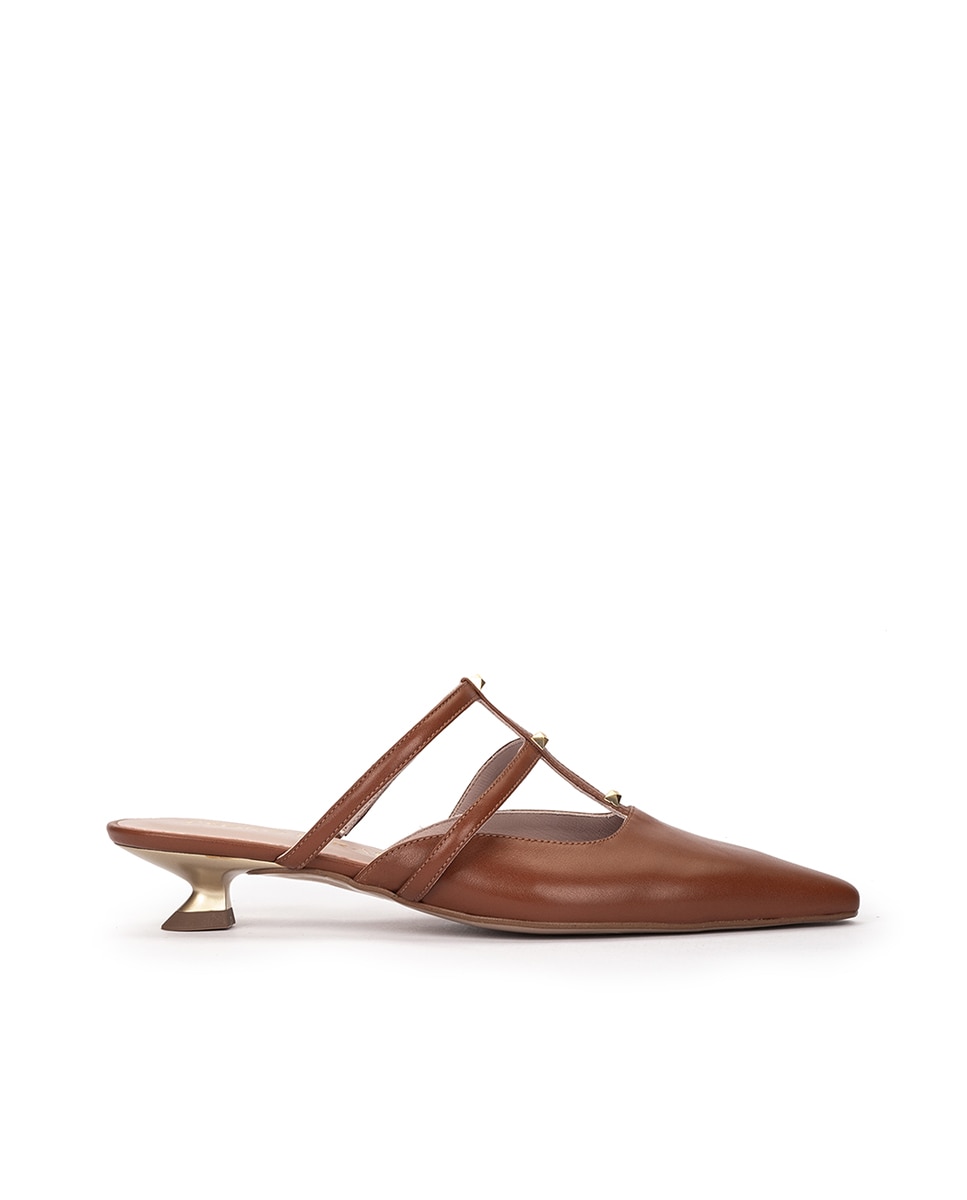Pedro Miralles - Mules de mujer con tachas y tacón.