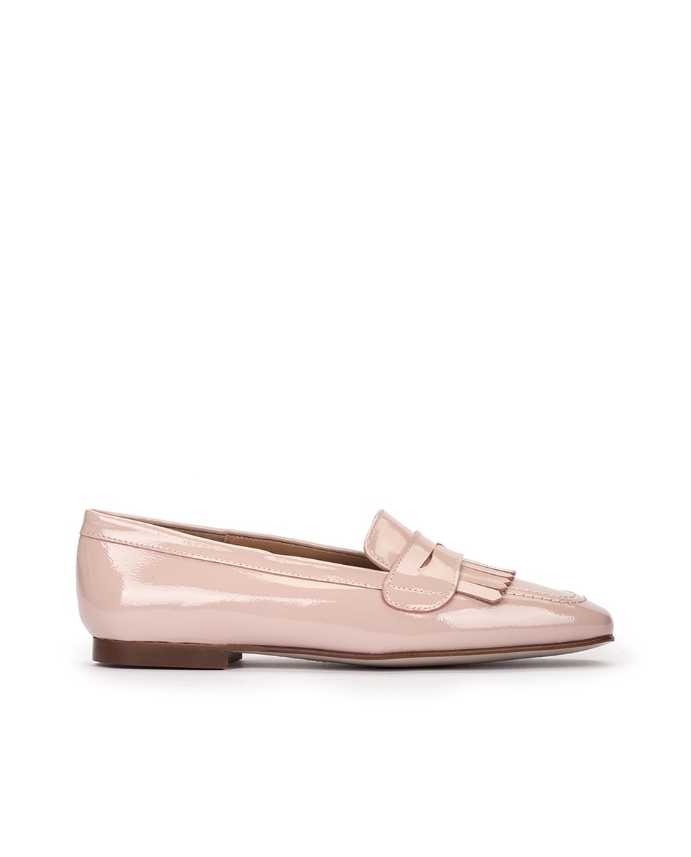 Pedro Miralles - Mocasines de mujer con antifaz y flecos.