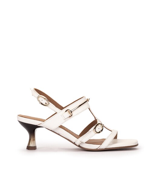 Imagen 0 de Sandalias de tacón de mujer de piel con hebilla