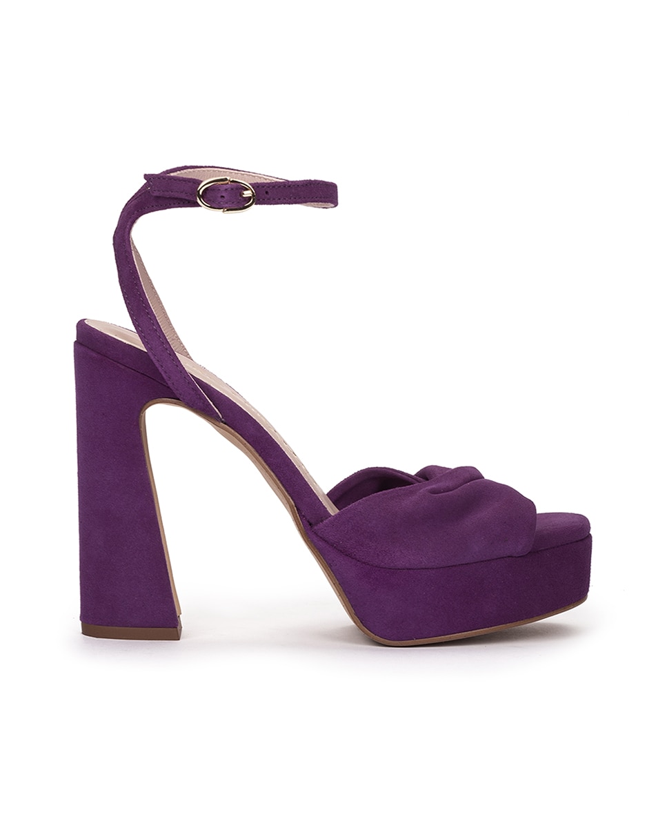 Pedro Miralles - Sandalias de tacón de mujer con pulsera y plataforma.