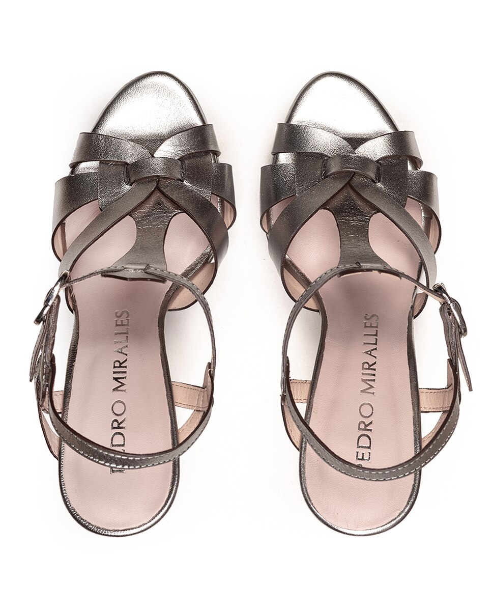 Pedro Miralles - Sandalias de tacón de mujer con plataforma.