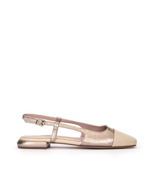 Imagen 0 de Zapatos planos de mujer destalonados bicolor