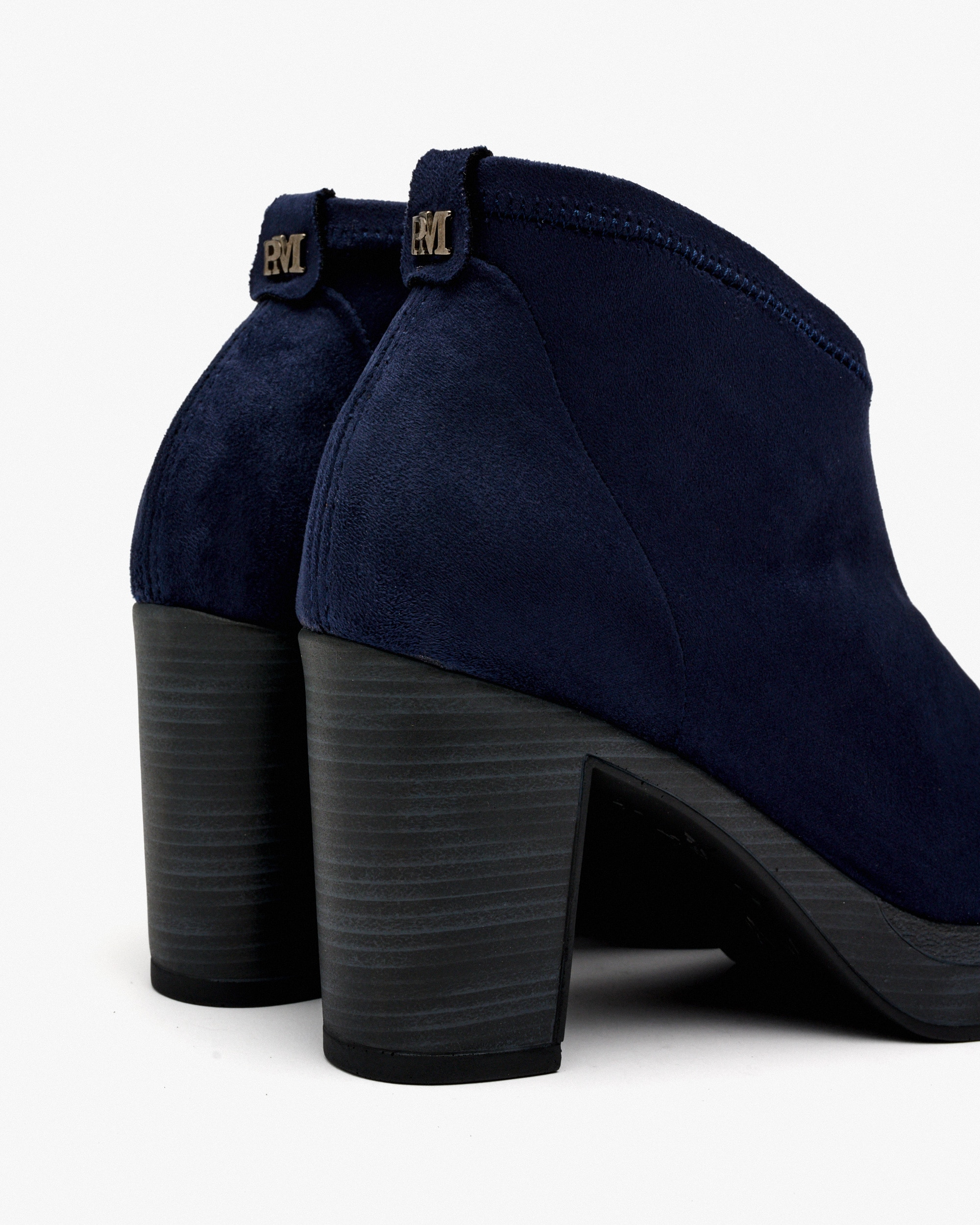 Botines de mujer de tejido elástico con tacón - Weekend by Pedro Miralles - Azul marino Azul marino-2