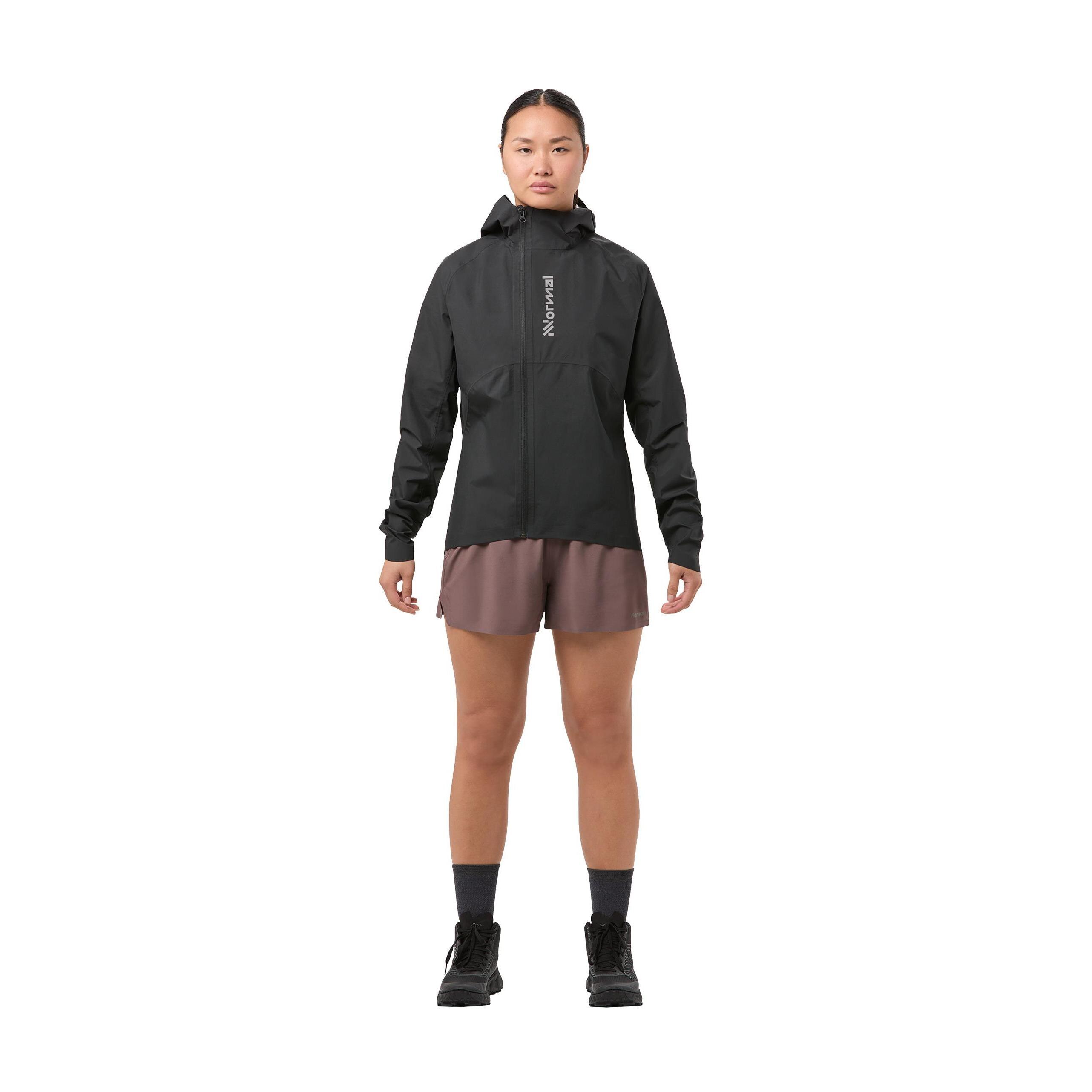 Chaqueta de mujer de running NNormal - Negro Negro-3