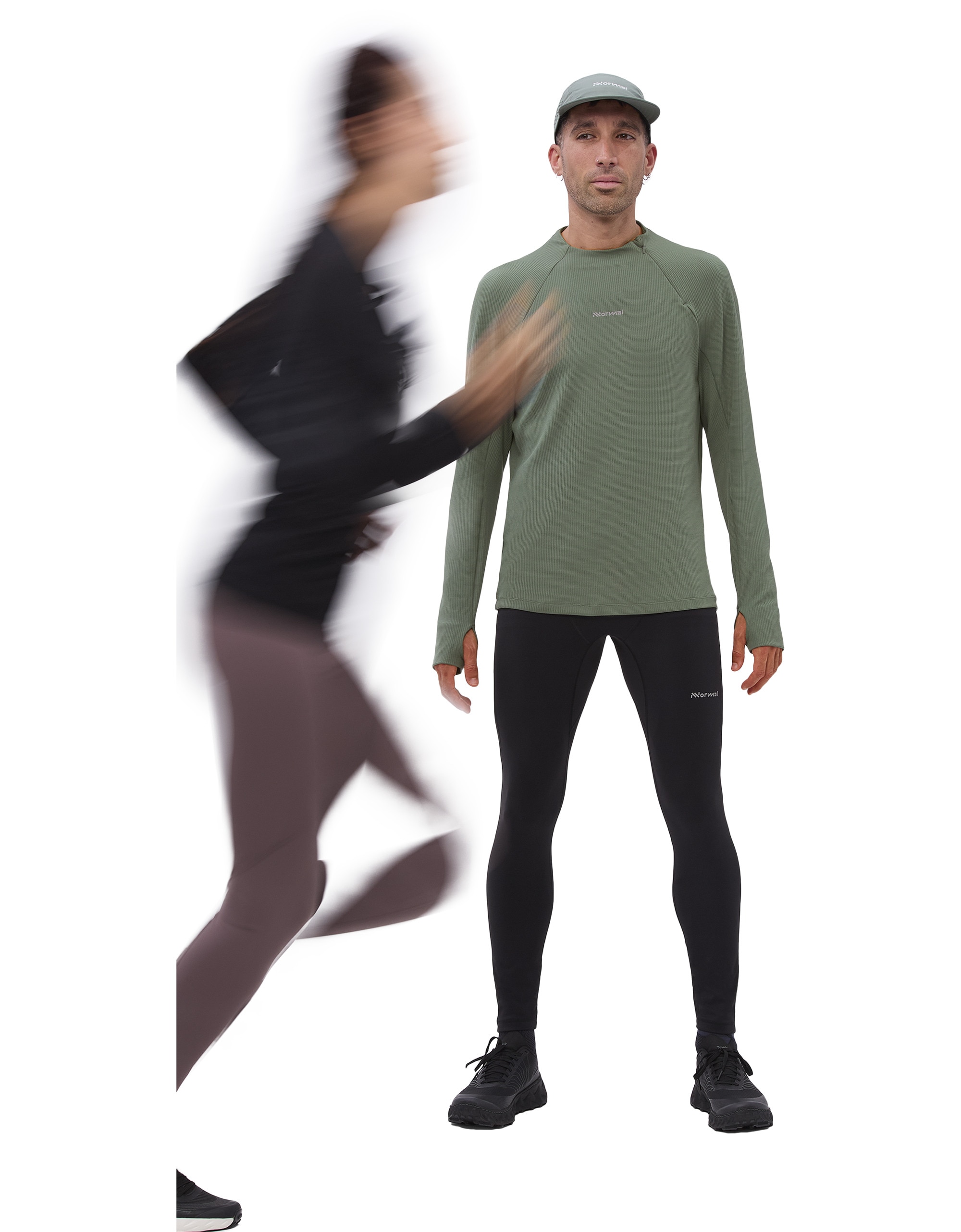 Camiseta de manga larga Trail de hombre NNormal - Verde Verde-2