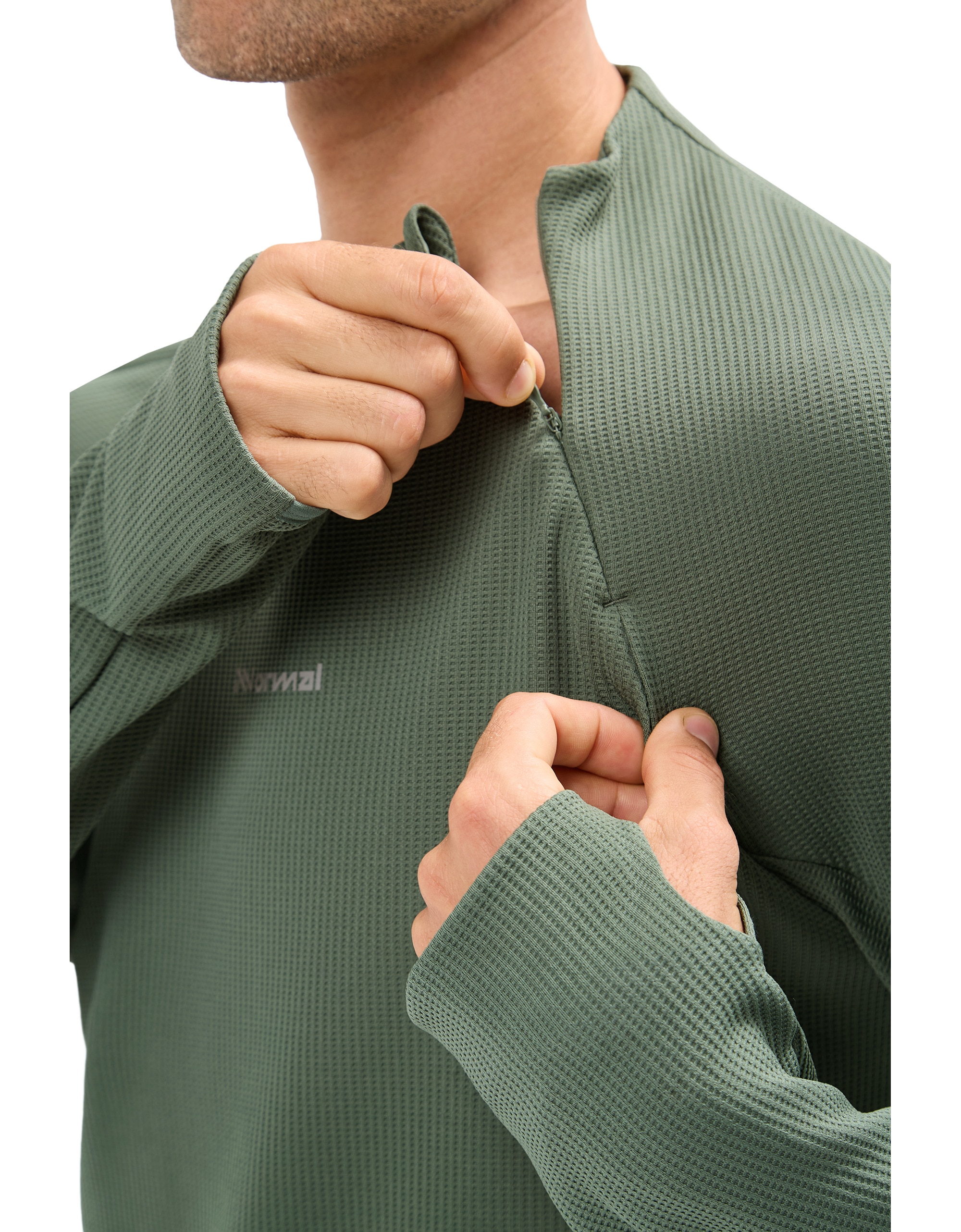 Camiseta de manga larga Trail de hombre NNormal - Verde Verde-5