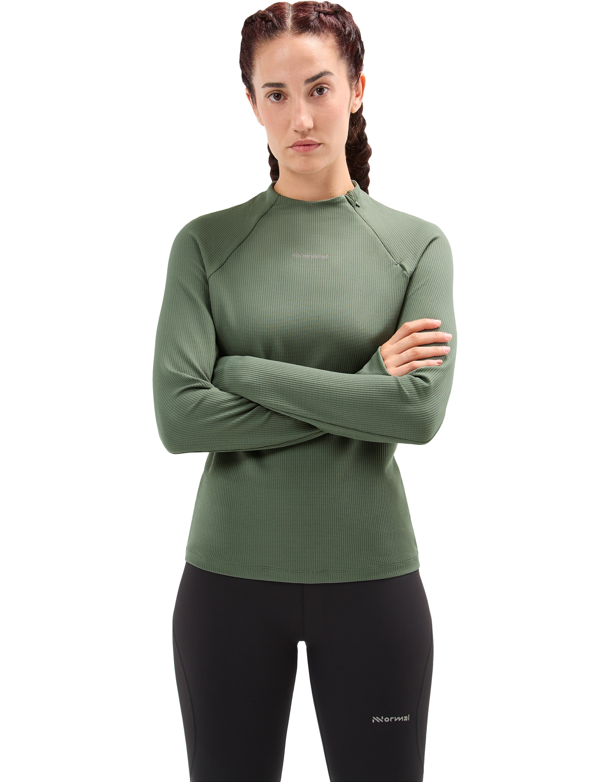 Camiseta de manga larga Trail para mujer de NNormal - Verde Verde-3