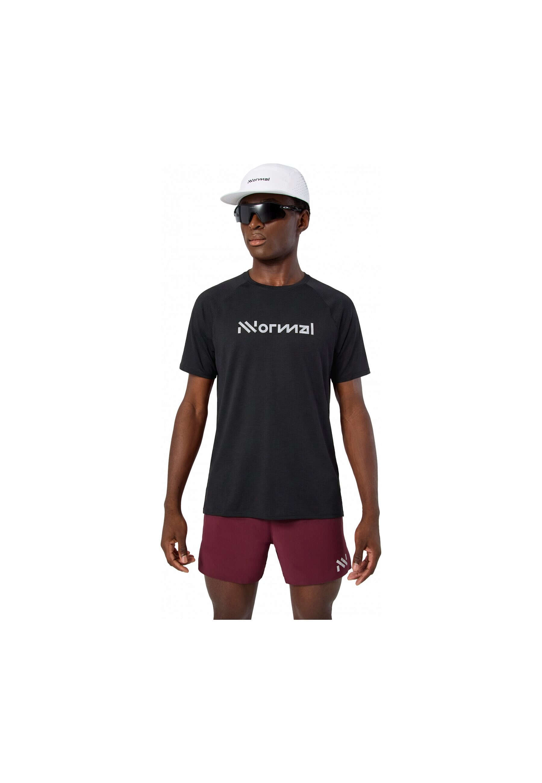 Camiseta de running de hombre de manga corta NNormal - Negro Negro-3